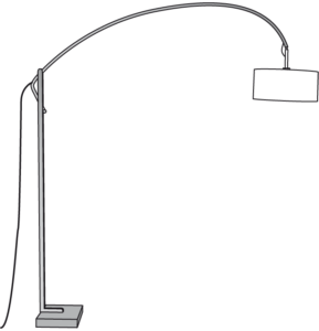 FLOOR STANDARD LAMP WHITE SHADE