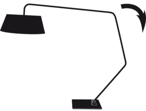 FLOOR STANDARD LAMP - READING LAMP BLACK