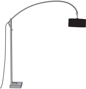 FLOOR STANDARD LAMP BLACK SHADE