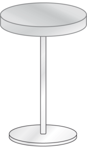  pedestal table brilliant chromed base