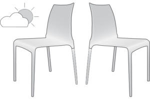 SET OF 2 CHAIRS BEIGE INDOOR / OUTDOOR