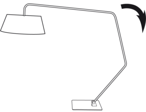 	FLOOR STANDARD LAMP - READING LAMP WHITE