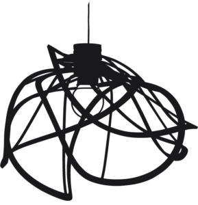 suspended ceiling light black large