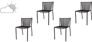 PACK OF 4 CHAIRS TABAC INDOOR / OUTDOOR