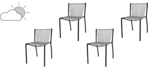 PACK OF 4 CHAIRS TABAC INDOOR / OUTDOOR