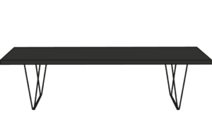  low table solid black-stained oak 
