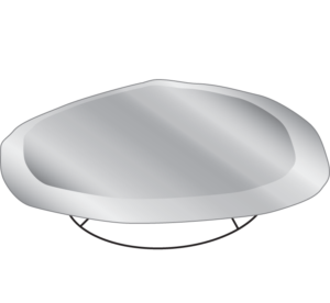 low table convex top small 