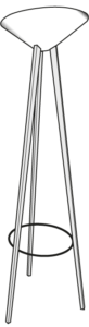 FLOOR STANDARD LAMP WHITE SHADE