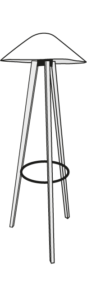 READING LAMP WHITE SHADE