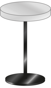 pedestal table base in satin-finish black lacquer 