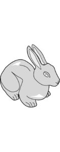  mini pan pan decorative rabbit mastic 