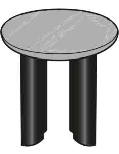 occasional table corsé 