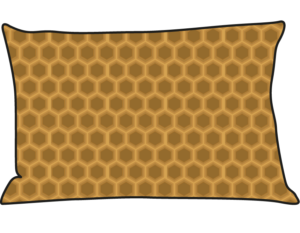 cushion embroidery - dorée 