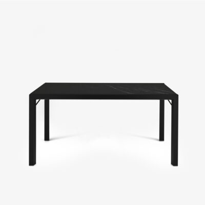 Extensia Dining table marquinia ceramic stoneware top base in black stained ash